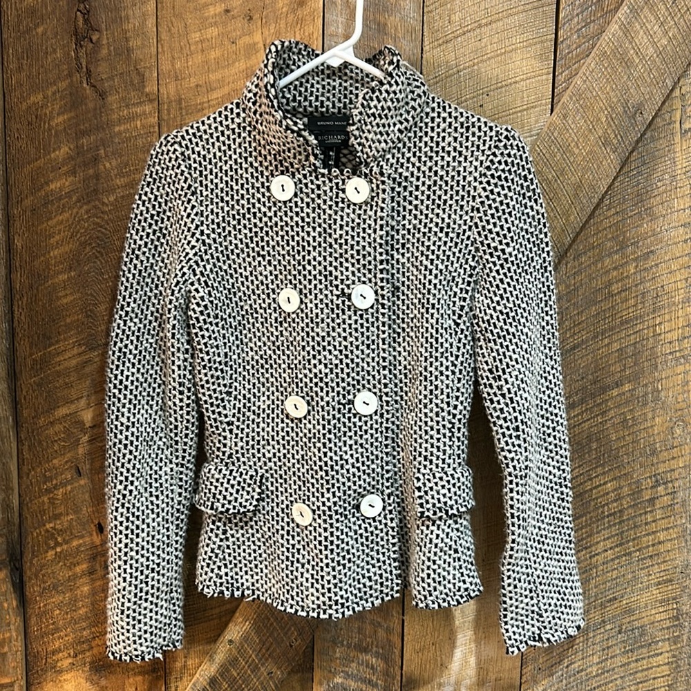 Bruno Manetti Richards Greenwich wool jacket made in Italy 42 tag =US size 6